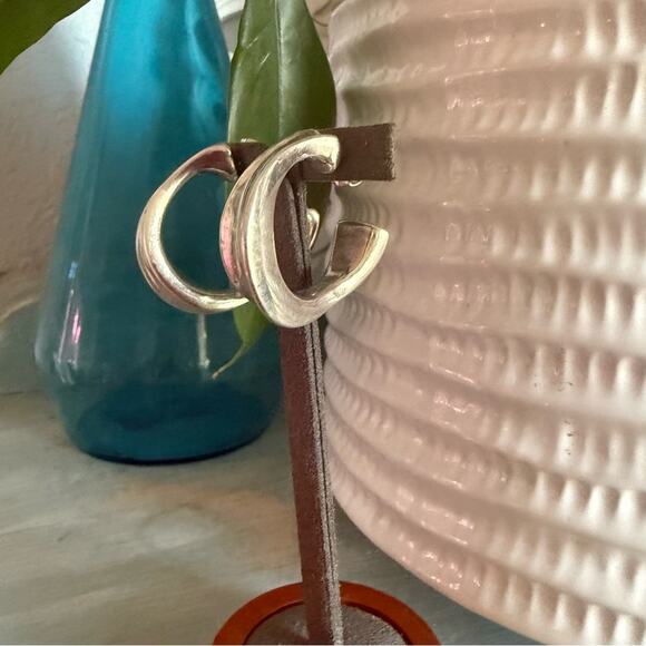Simon Sebbag SSD Chunky 925 Silver Hoop Earrings - Picture 1 of 9